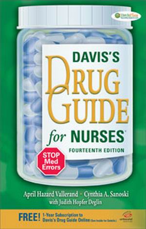 DAVIS'S DRUG GUIDE FOR NURSES 14th Edition Vallerand TEST BANK