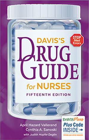 DAVIS'S DRUG GUIDE FOR NURSES 15th Edition Vallerand TEST BANK