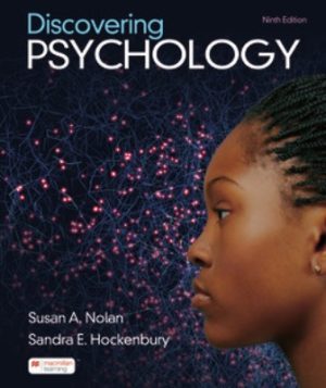 Discovering Psychology 9th Edition Nolan Hockenbury TEST BANK
