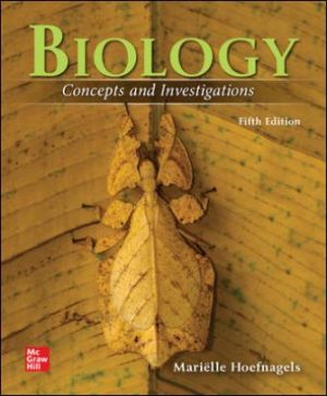 Biology Concepts and Investigations 5th Edition Hoefnagels TEST BANK