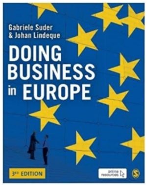 Doing Business in Europe 3rd Edition Suder TEST BANK