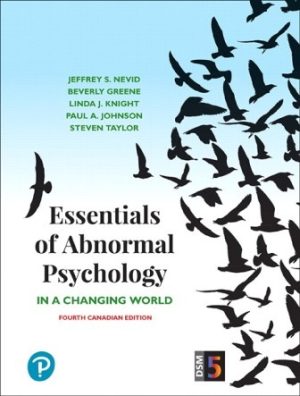 Essentials of Abnormal Psychology 4th Canadian Edition Nevid TEST BANK