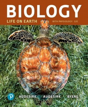 Biology Life on Earth with Physiology 12th Edition Audesirk TEST BANK