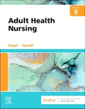 Adult Health Nursing 9th Edition Cooper TEST BANK