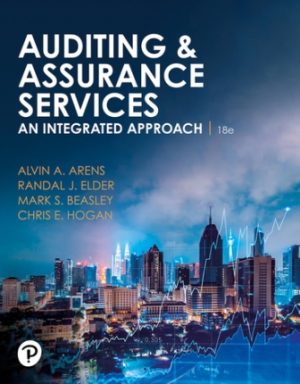 Auditing and Assurance Services 18th Edition Arens ISBN: 9780137879199 SOLUTION MANUAL
