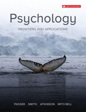 Psychology Frontiers And Applications 8th Edition Passer TEST BANK