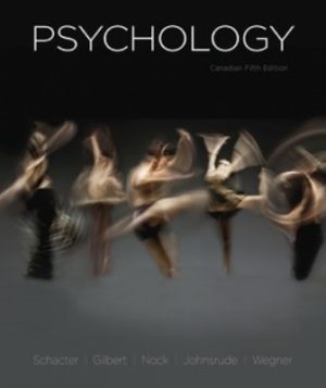 Psychology 5th Canadian Edition Schacter TEST BANK