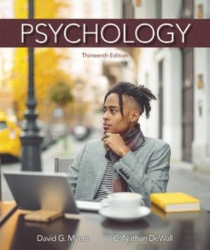 Psychology 13th Edition Myers TEST BANK 
