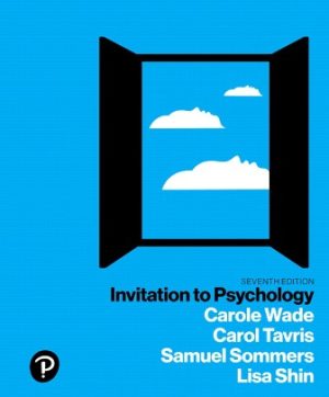 Test Bank for Invitation to Psychology 7th Edition Wade