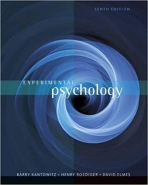 Experimental Psychology 10th Edition Kantowitz TEST BANK