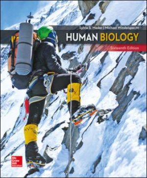 Human Biology 16th Edition Mader TEST BANK