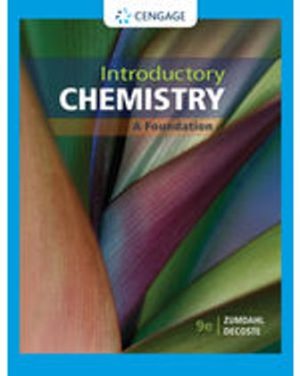 Introductory Chemistry: A Foundation 9th Edition Zumdahl SOLUTION MANUAL