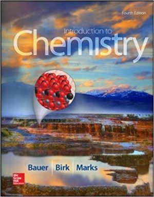 Introduction to Chemistry 4th Edition Bauer TEST BANK