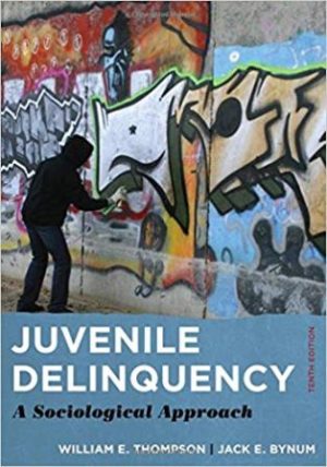Juvenile Delinquency 10th Edition Thompson TEST BANK
