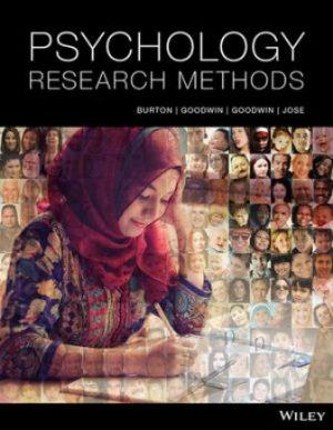 Psychology Research Methods 1st Edition Burton TEST BANK
