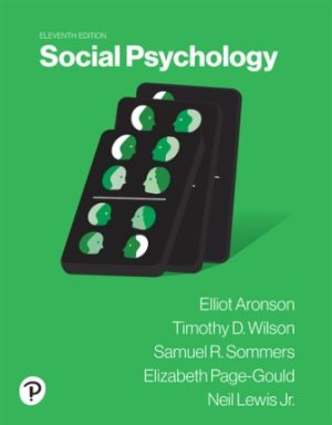 Social Psychology 11th Edition Aronson TEST BANK