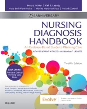 Nursing Diagnosis Handbook 12th Edition Ackley SOLUTION MANUAL