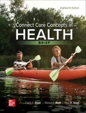 Connect Core Concepts in Health BRIEF 18th Edition Insel TEST BANK